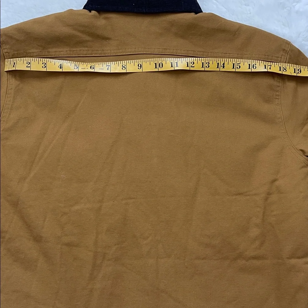 Tailor Vintage Tan canvas Barn Jacket with Black Details size M